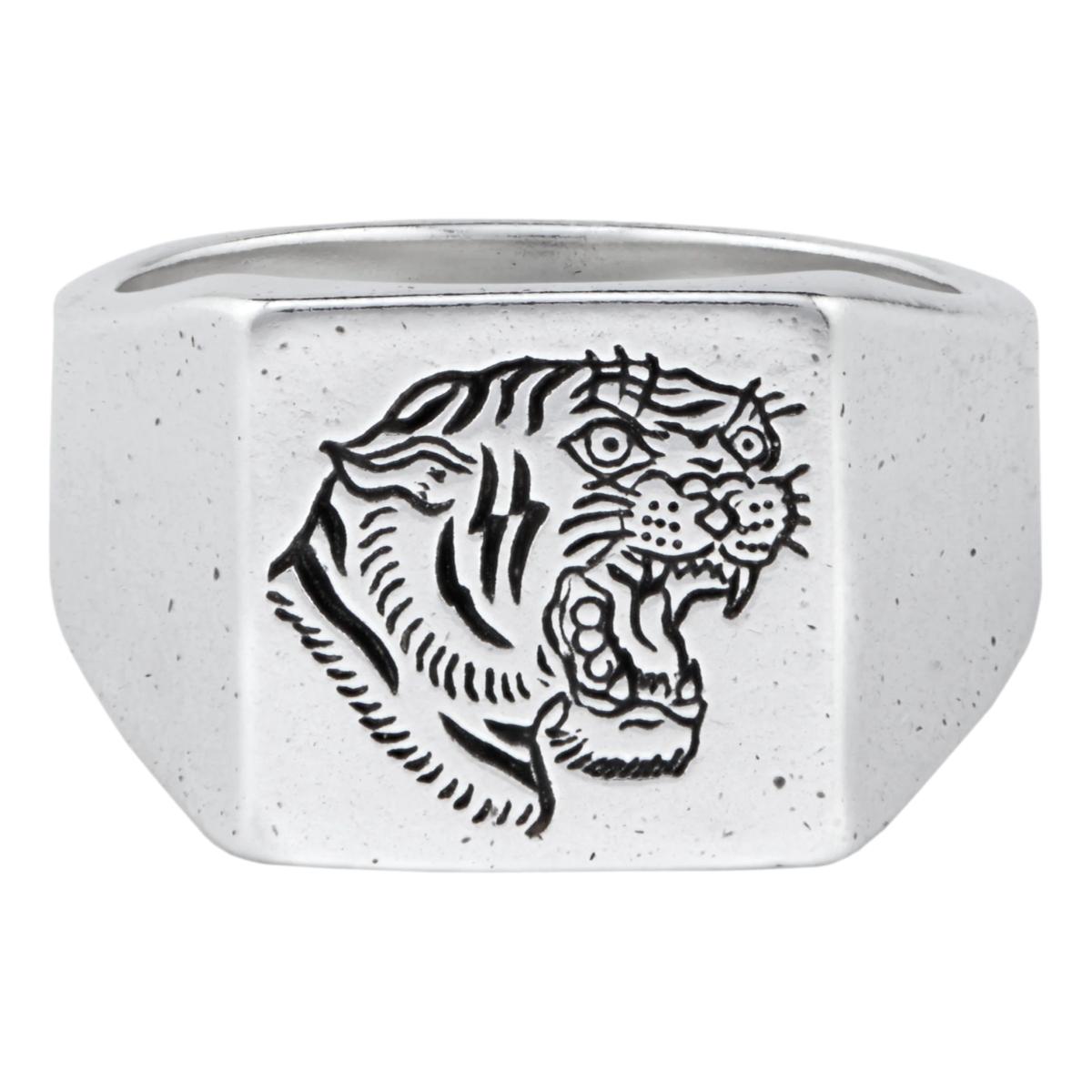 Tiger Signet Ring Silver - ring