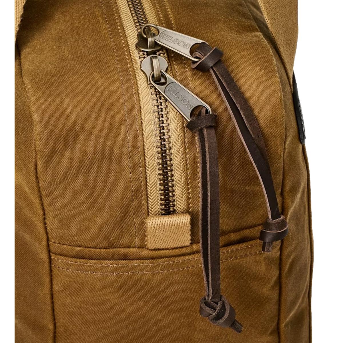 Tin Cloth Zipper Tote Dark Tan - Tote Bag