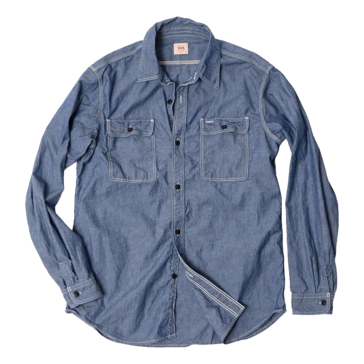 Triple Stitch Work Shirt Chambray - Shirt