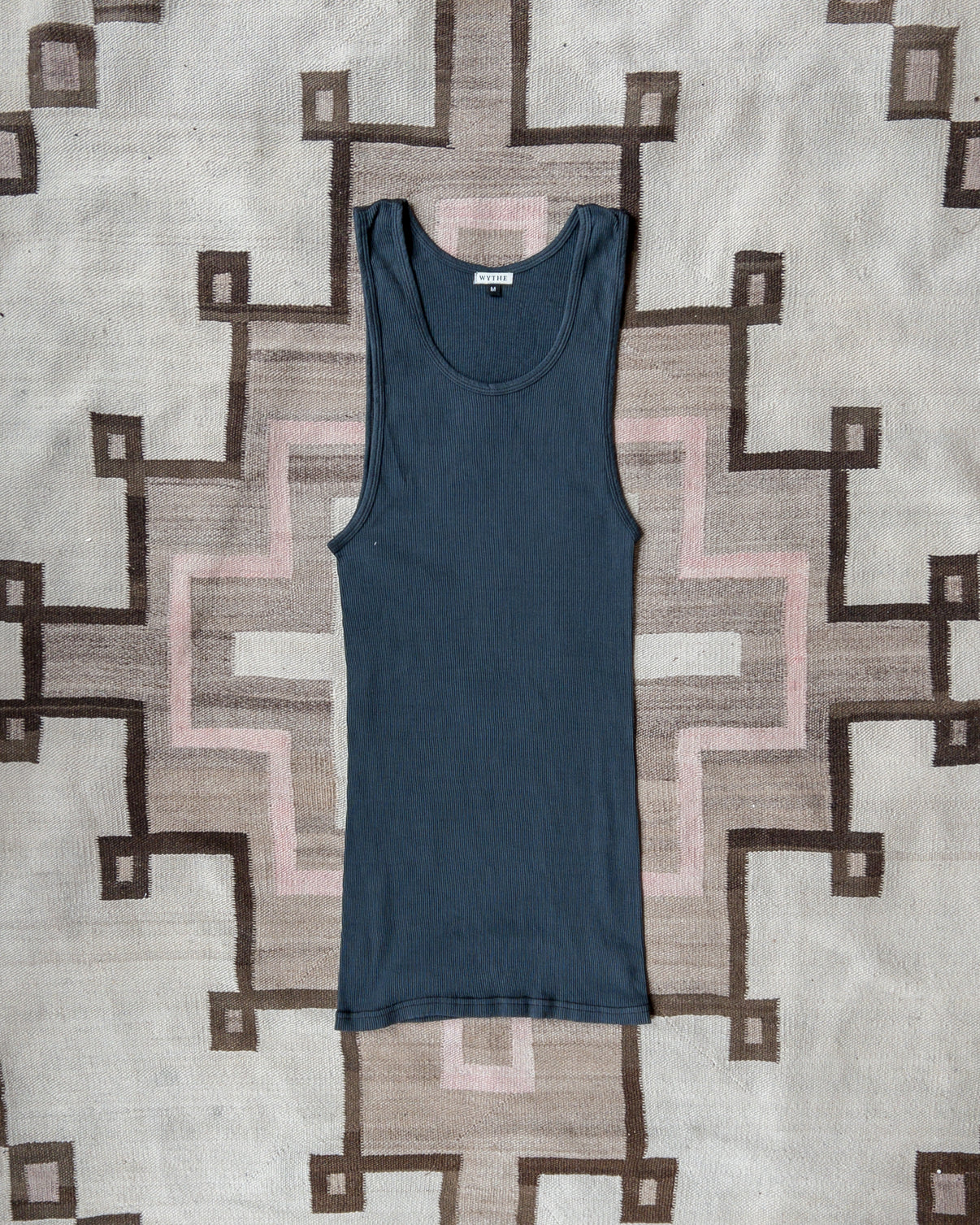 Tubular Cotton Ribbed Tank Top Faded Black - Tank Top