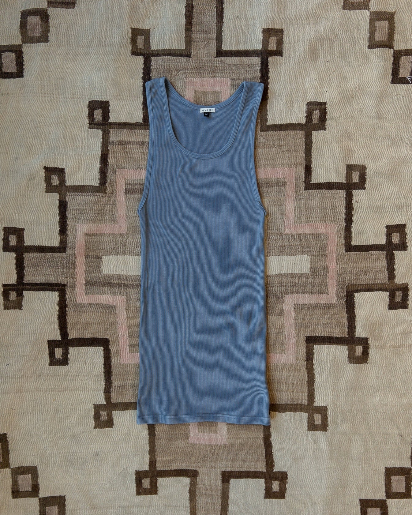 Tubular Cotton Ribbed Tank Top Indigo - Tank Top