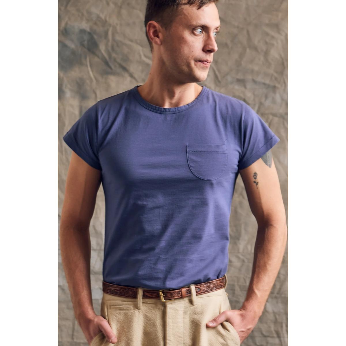 Tubular Pocket Tee Shirt Faded Navy - T