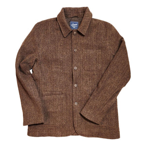 Tweed Industrial Jacket Brown Herringbone - Blazer