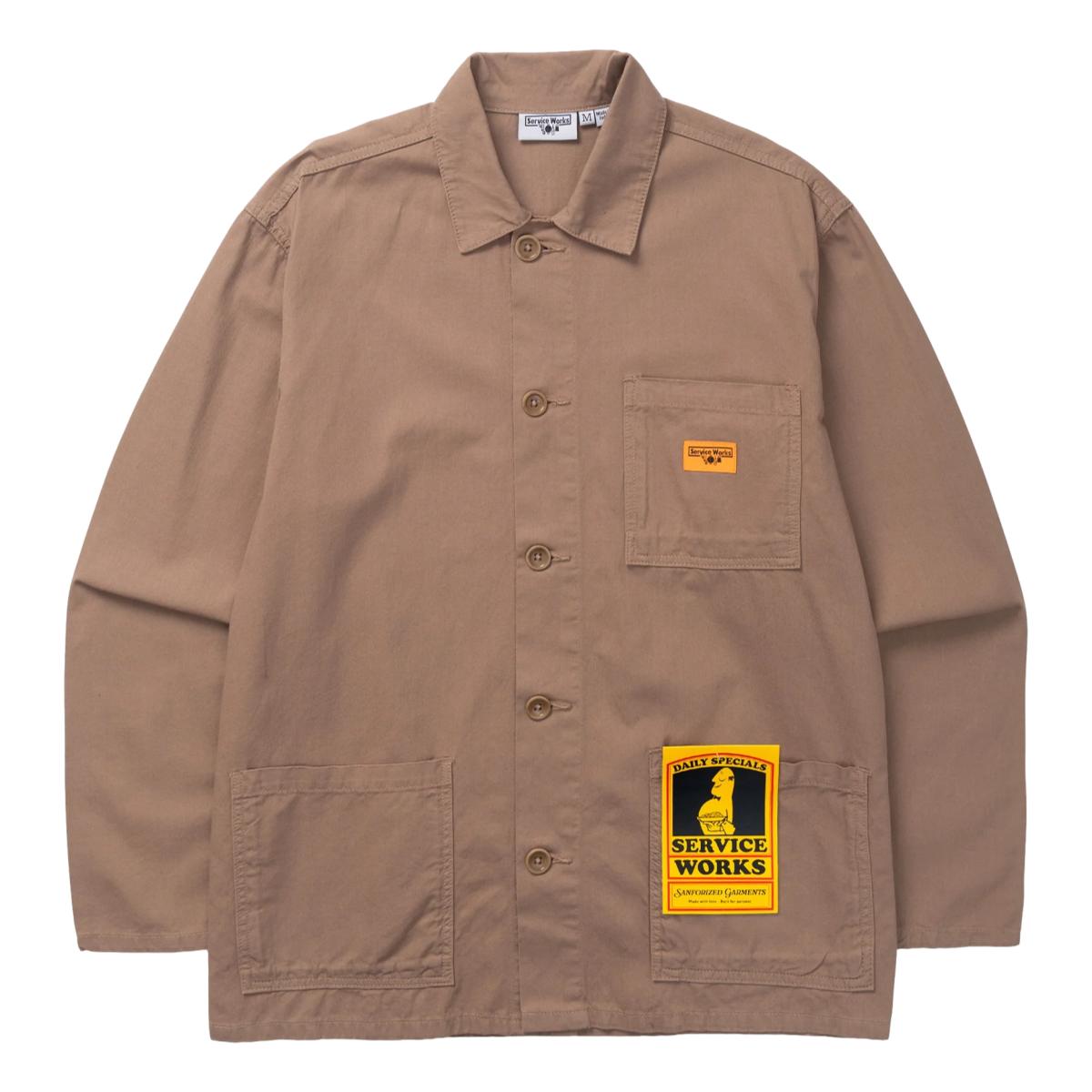 Twill Chore Shirt Mushroom - Chore Coat