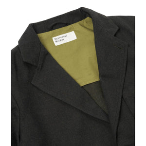 Two Button Jacket Olive Upcylced Italian Tweed - Jacket