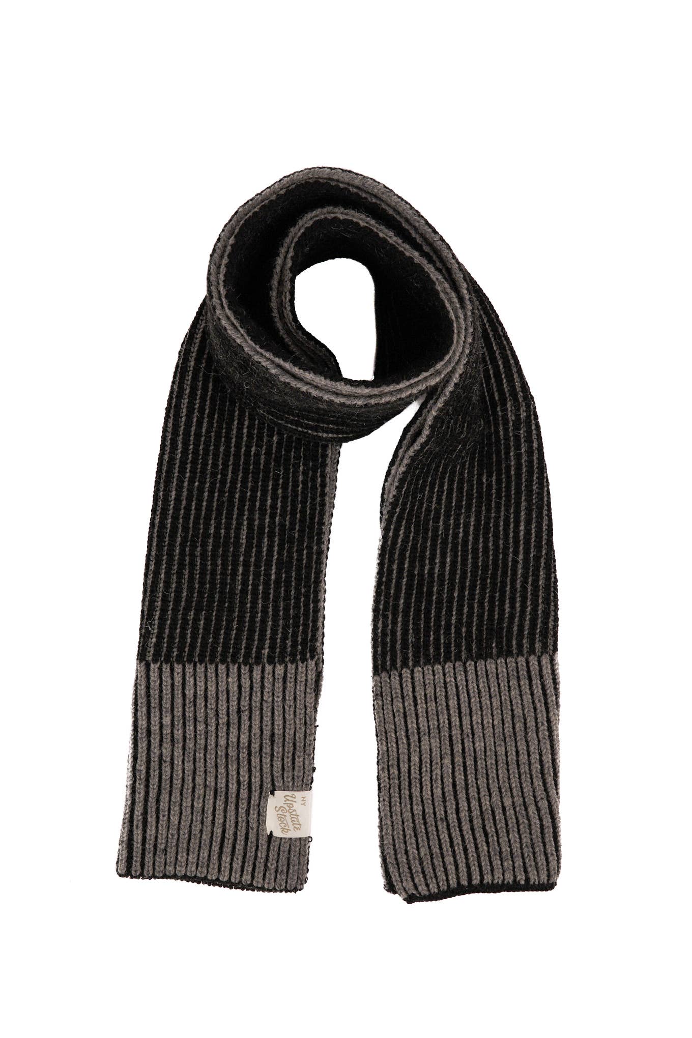 Upstate Stock - U.S. Ragg Wool Scarf: Charcoal Melange