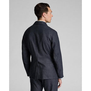 Unconstructed Houndstooth Sport Coat Navy/Black Multi