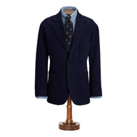 Unconstructed Jacquard-Knit Sport Coat Navy Multi - Blazer