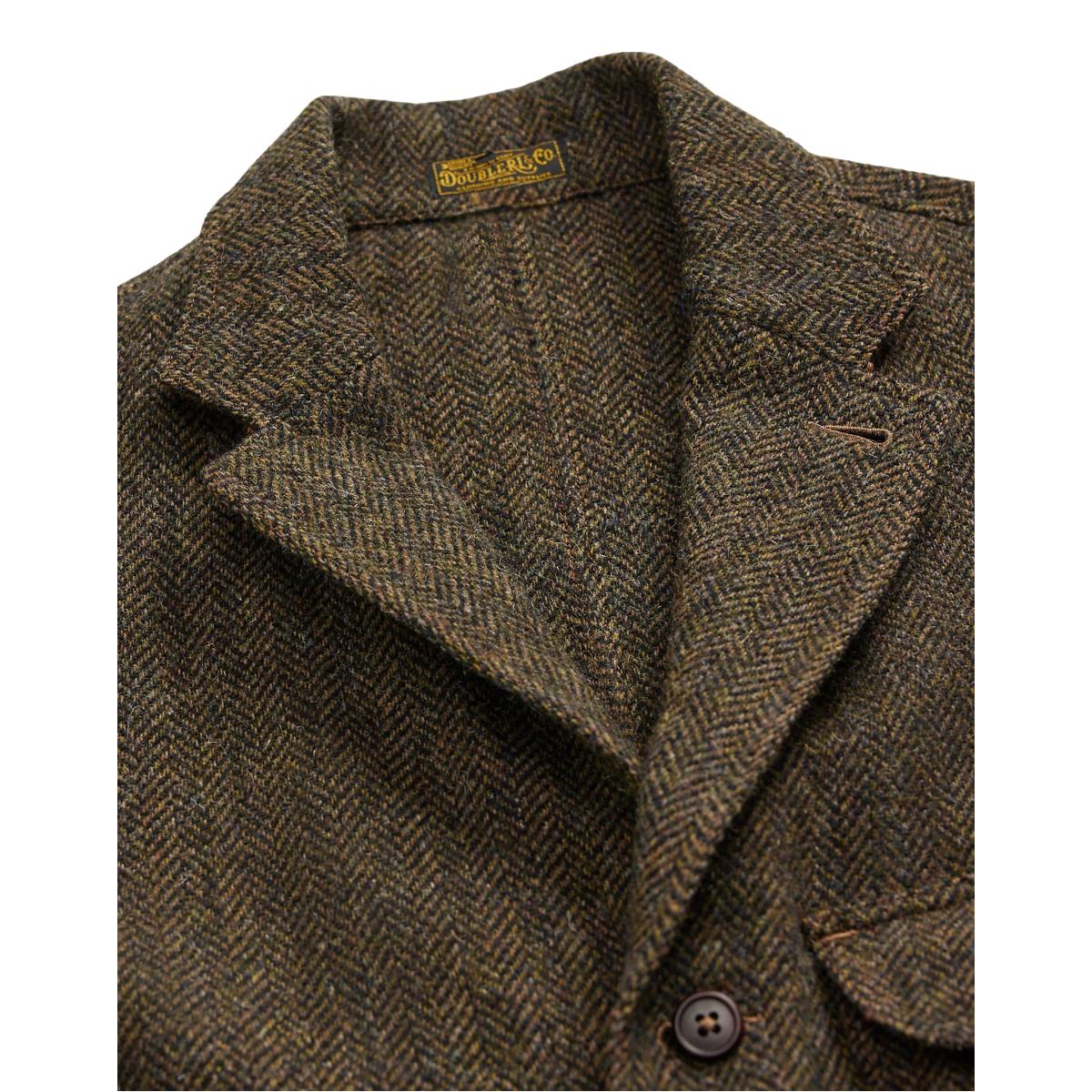 Unconstructed Wool Twill Sport Coat Brown Multi - Blazer