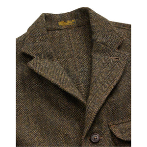 Unconstructed Wool Twill Sport Coat Brown Multi - Blazer