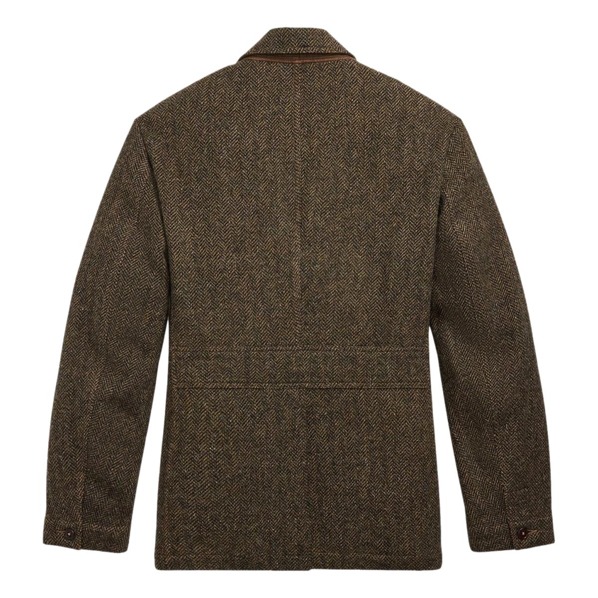Unconstructed Wool Twill Sport Coat Brown Multi - Blazer