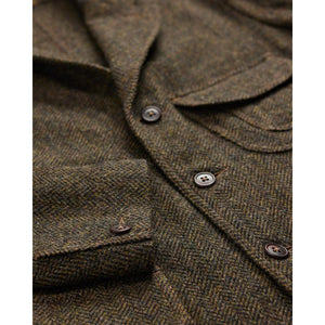 Unconstructed Wool Twill Sport Coat Brown Multi - Blazer