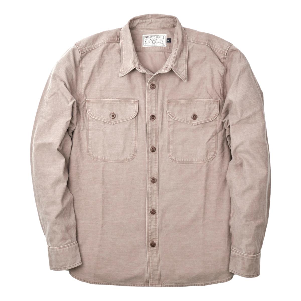 Men's Utility Shirt - Smith in Light Fatigue Khaki Cotton Twill