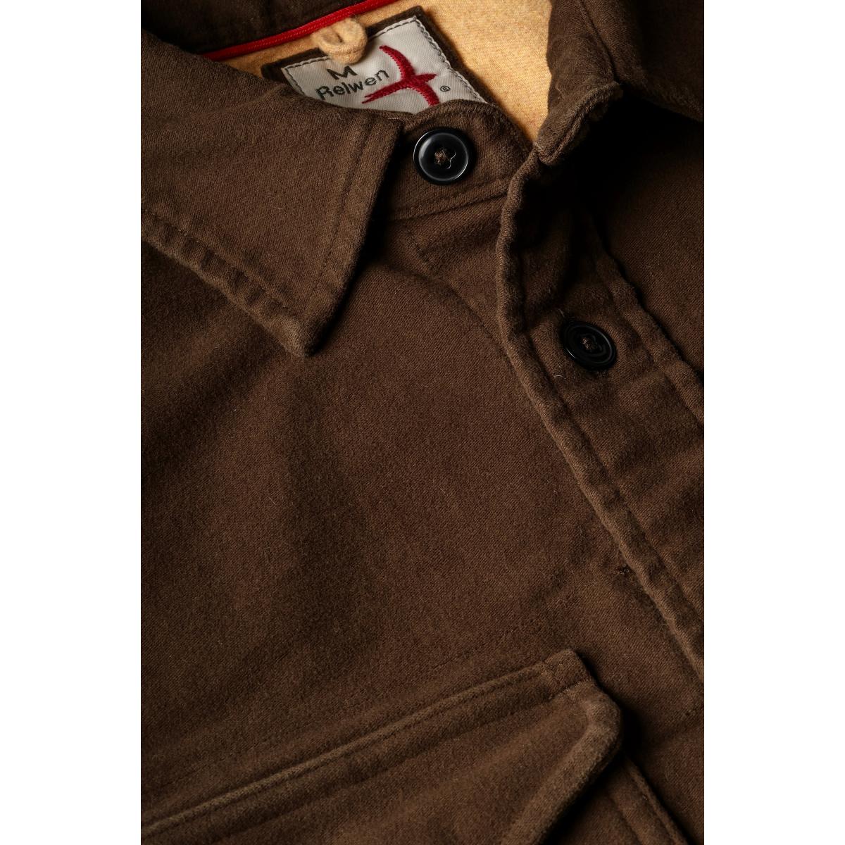 Utility Workshirt Coffee Moleskin - Shirts