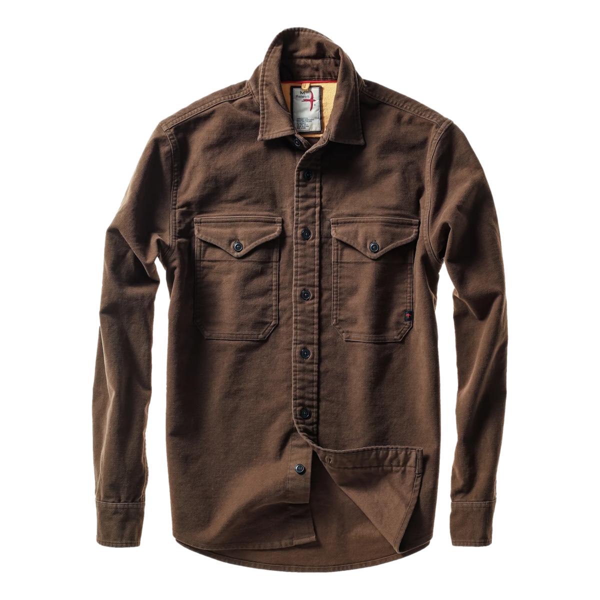 Utility Workshirt Coffee Moleskin - Shirts