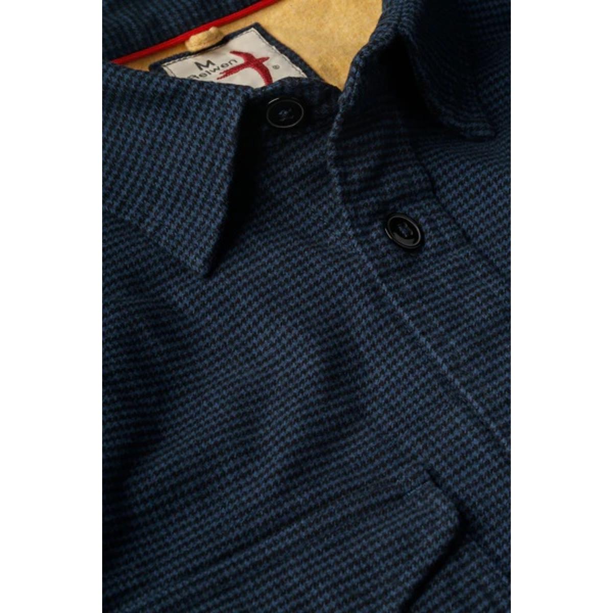 Utility Workshirt Navy Black Houndstooth - Shirts