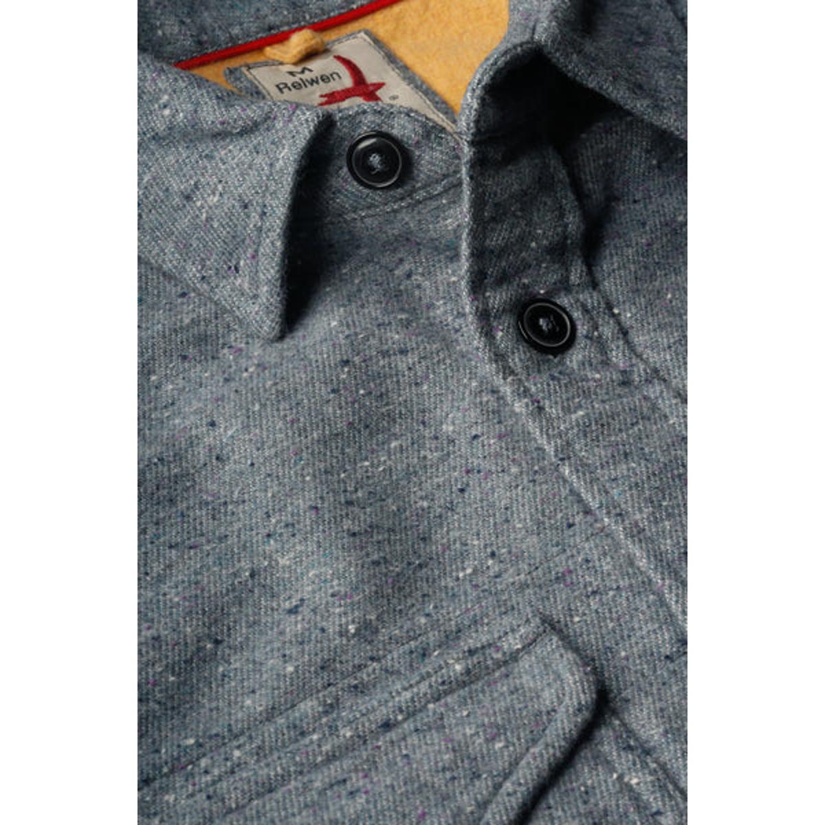 Utility Workshirt Steel Grey Donegal - Shirts