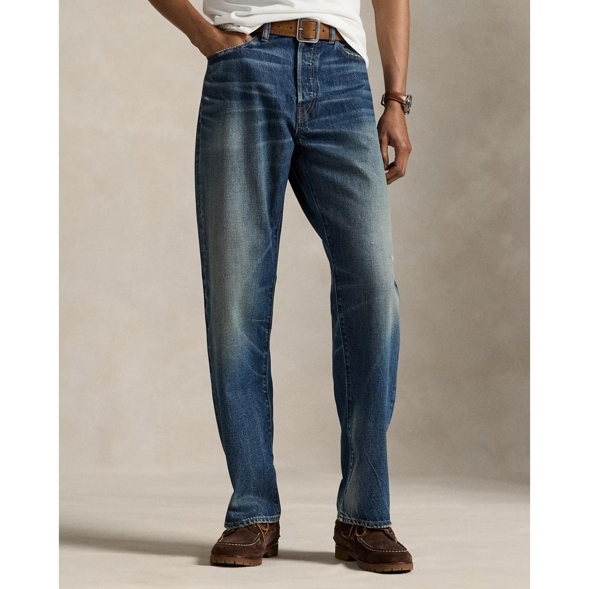 Vintage Classic Fit Distressed Jean Leverett - Denim