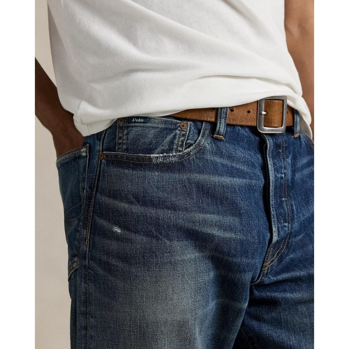 Vintage Classic Fit Distressed Jean Leverett - Denim