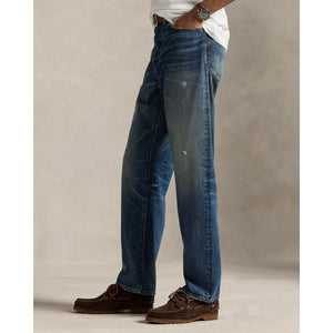 Vintage Classic Fit Distressed Jean Leverett - Denim
