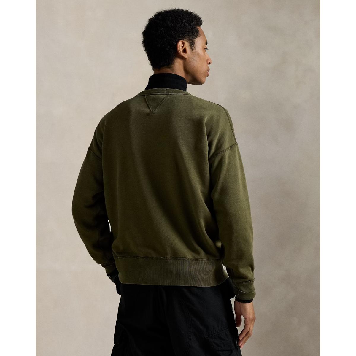 Vintage Fit Fleece Graphic Sweatshirt Company Olive