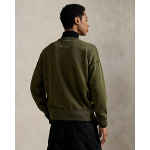 Vintage Fit Fleece Graphic Sweatshirt Company Olive