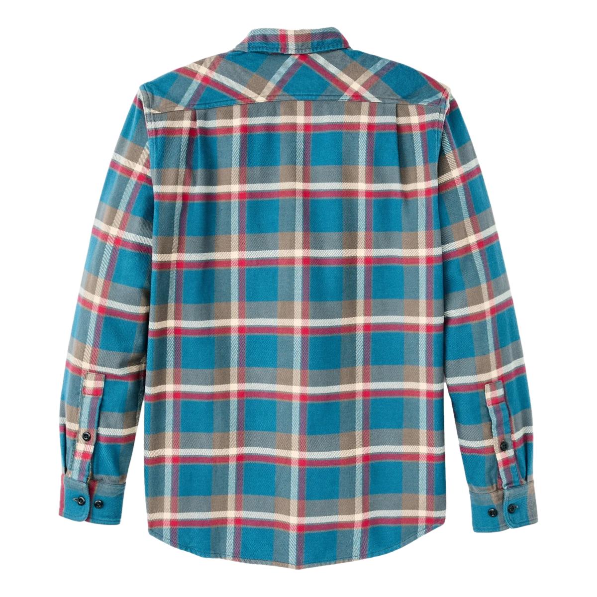 Vintage Flannel Work Shirt Blue Gray Multi Plaid Flannel