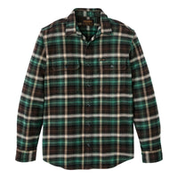 Vintage Flannel Work Shirt Brown Cream Multi Plaid Flannel