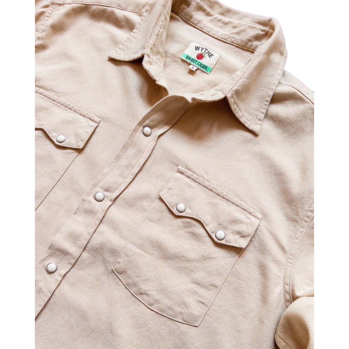 Vintage Tickweave Pearlsnap Shirt Butterscotch - Shirt