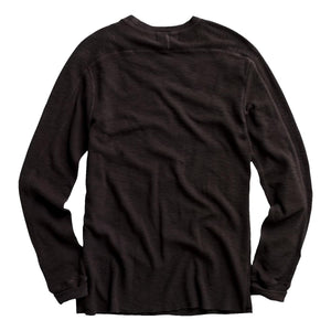 Waffle-Knit Crewneck Faded Black Canvas - Henley