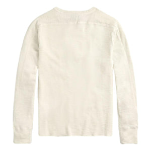 Waffle-Knit Crewneck Paper White - Henley