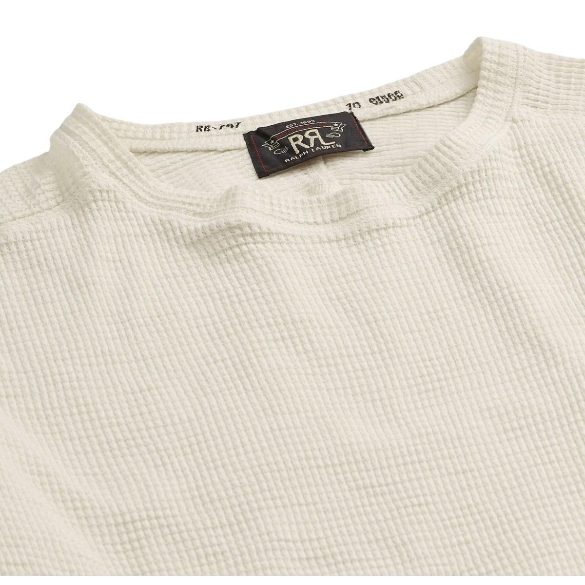 Waffle-Knit Crewneck Paper White - Henley