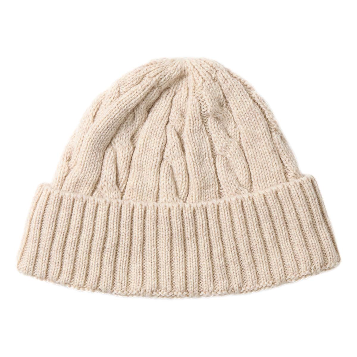 Washable Merino Cable Watch Cap Ivory - Hat