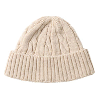 Washable Merino Cable Watch Cap Ivory - Hat