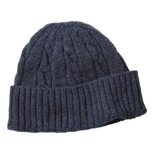 Washable Merino Cable Watch Cap Navy - Hat