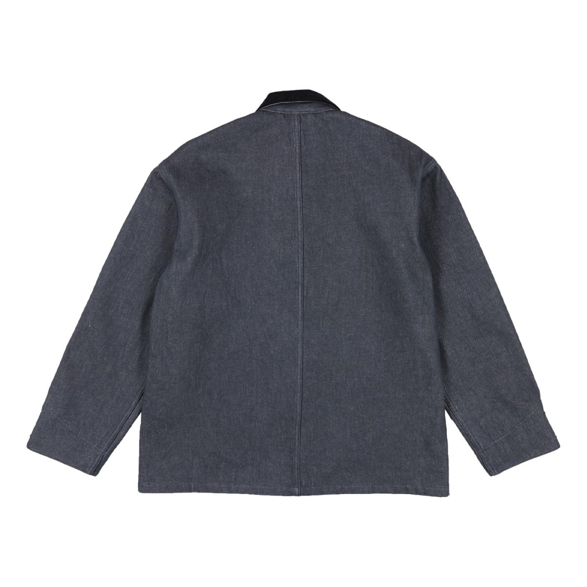 Washed 13.5oz Cotton Charcoal Cone Denim - Chore Coat