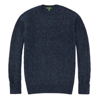 Washed Cable Crewneck Sweater Captain Wool - sweater