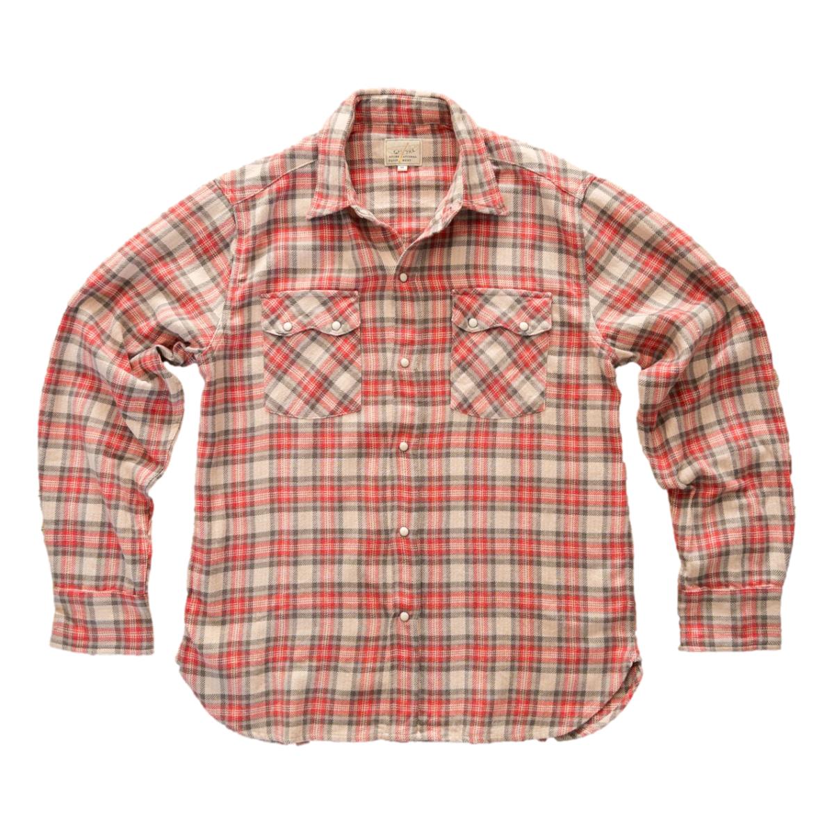 Washed Flannel Pearlsnap Shirt Cherry Blossom - Shirt