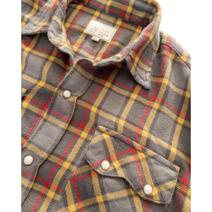 Washed Flannel Pearlsnap Shirt Dusk Plaid - Shirt