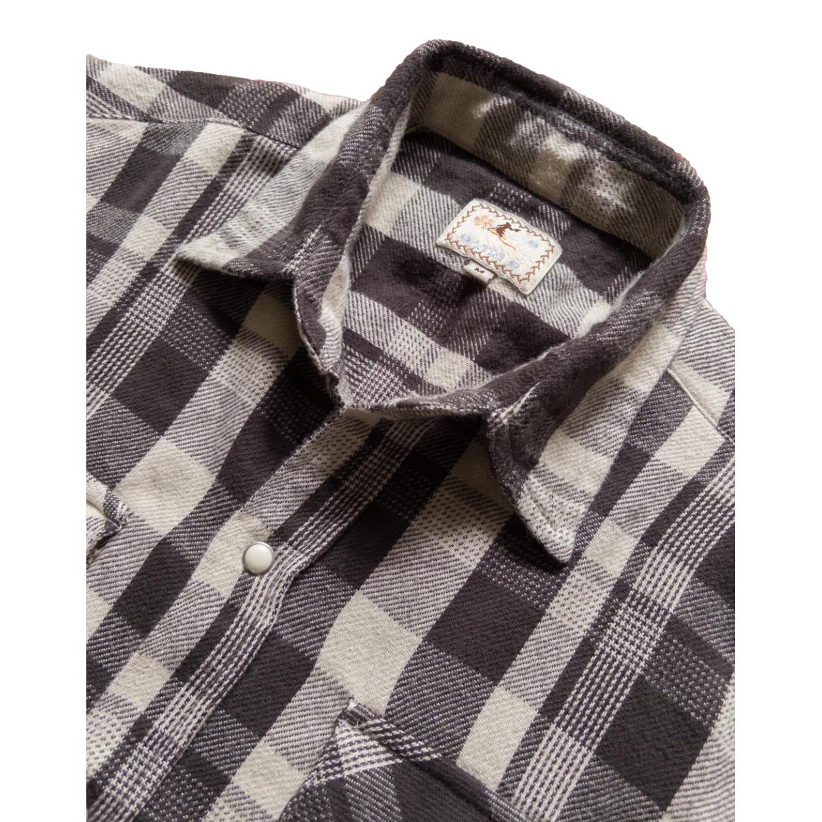 Washed Flannel Pearlsnap Shirt Night Pitch - Shirt