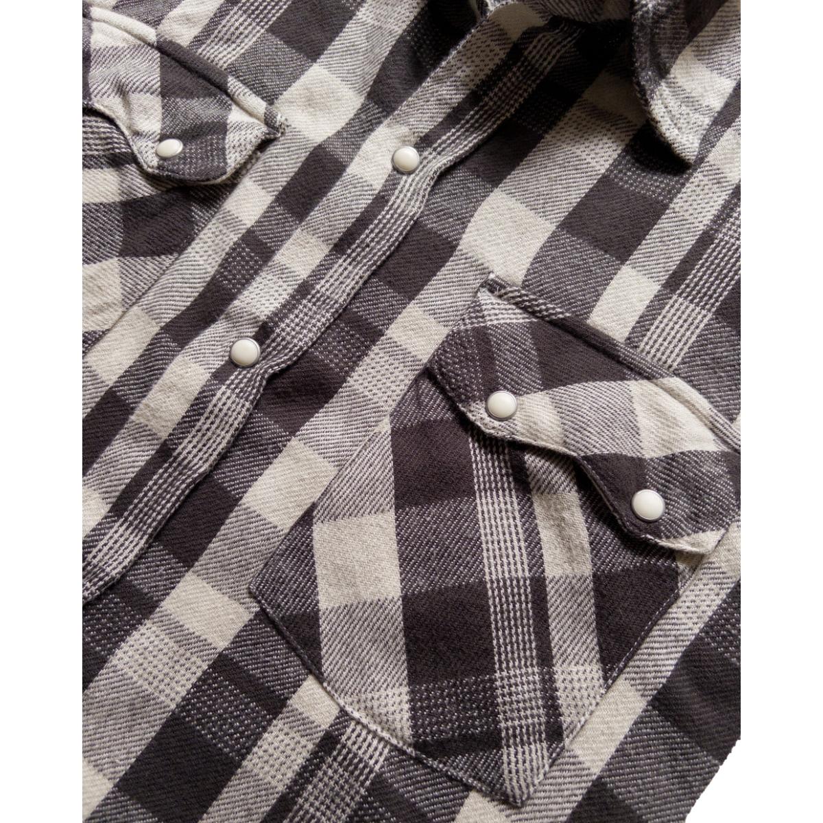 Washed Flannel Pearlsnap Shirt Night Pitch - Shirt