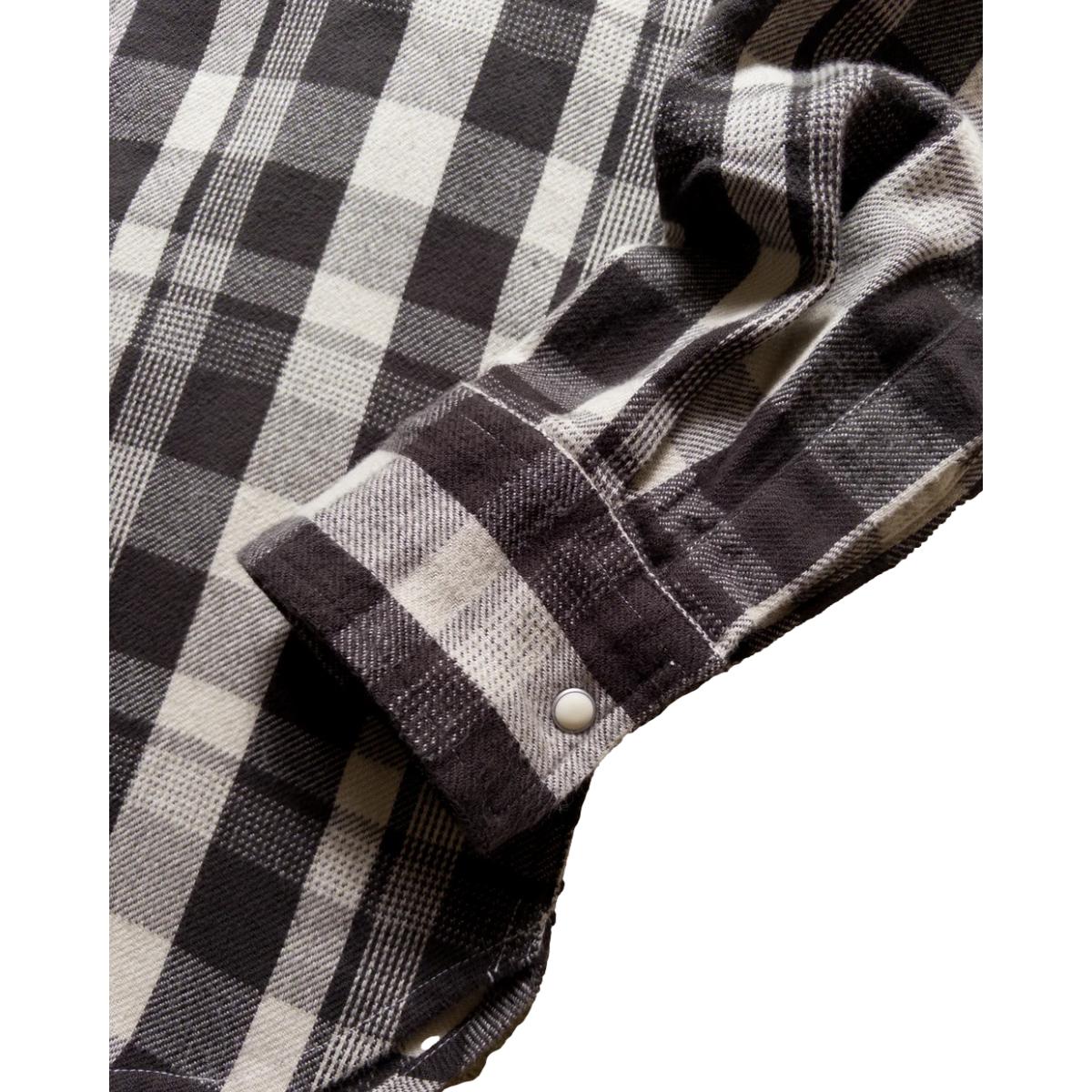 Washed Flannel Pearlsnap Shirt Night Pitch - Shirt