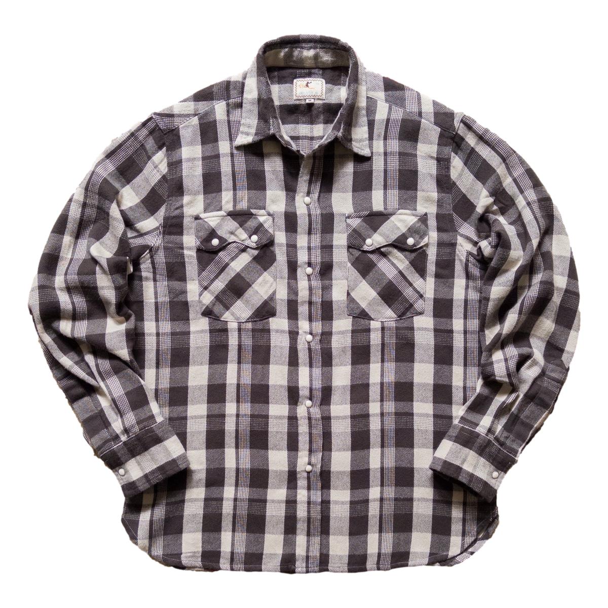 Washed Flannel Pearlsnap Shirt Night Pitch - Shirt
