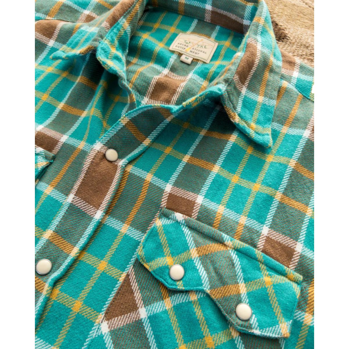 Washed Flannel Pearlsnap Shirt Riverbend - Shirt