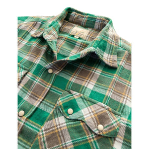 Washed Flannel Pearlsnap Shirt Spring Pastures - Shirt