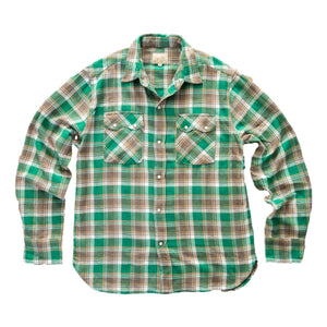 Washed Flannel Pearlsnap Shirt Spring Pastures - Shirt