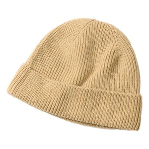 Washed Recycled Cotton Beanie Beige - Hat