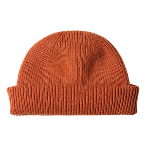 Washed Recycled Cotton Beanie Dark Orange - Hat