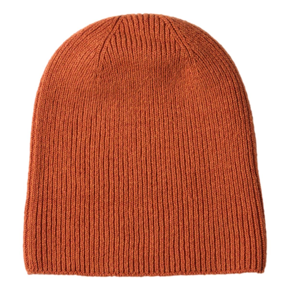 Washed Recycled Cotton Beanie Dark Orange - Hat