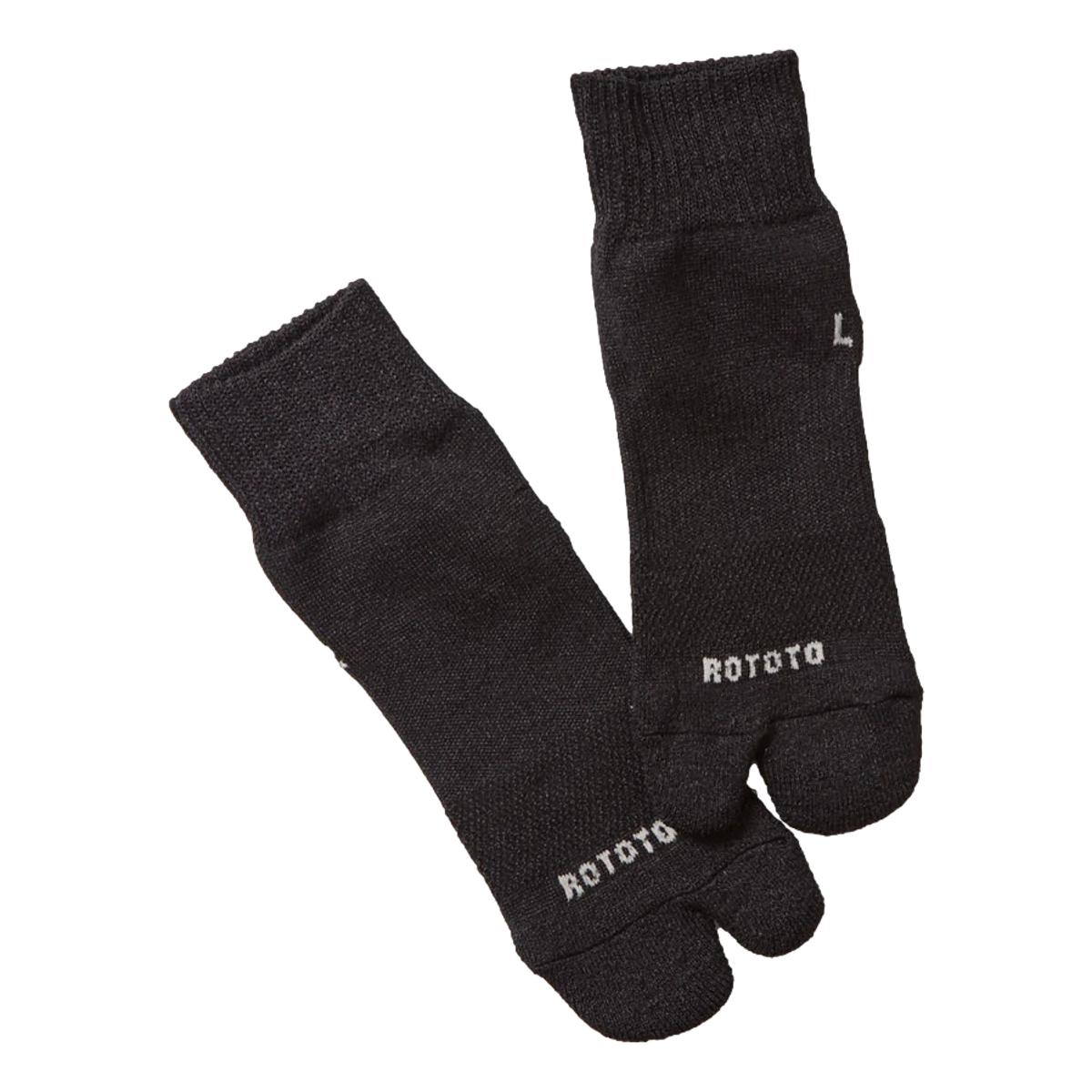 Washi Tabi Pile Ankle Socks Black - Socks